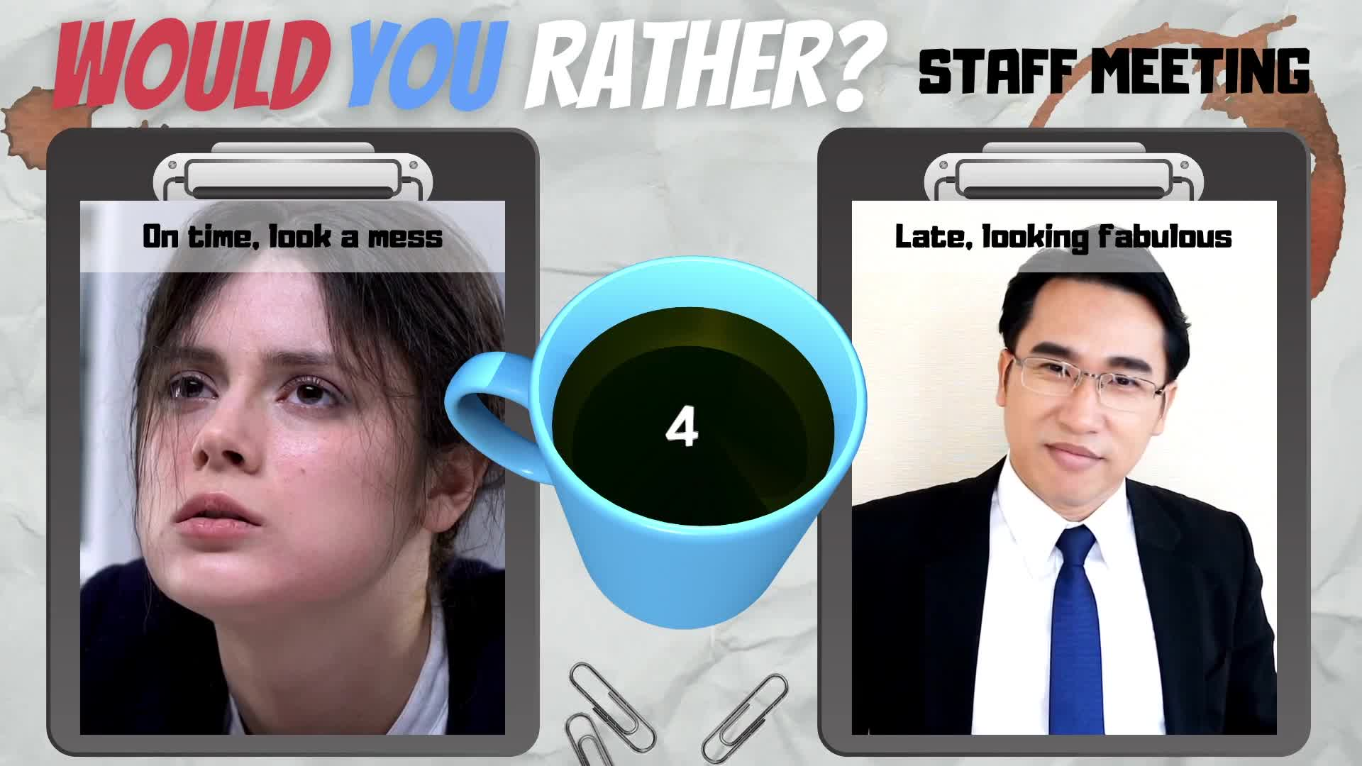 Thumbnail image for Filler-UJU-Brain Break - Staff Meeting Would You Rather