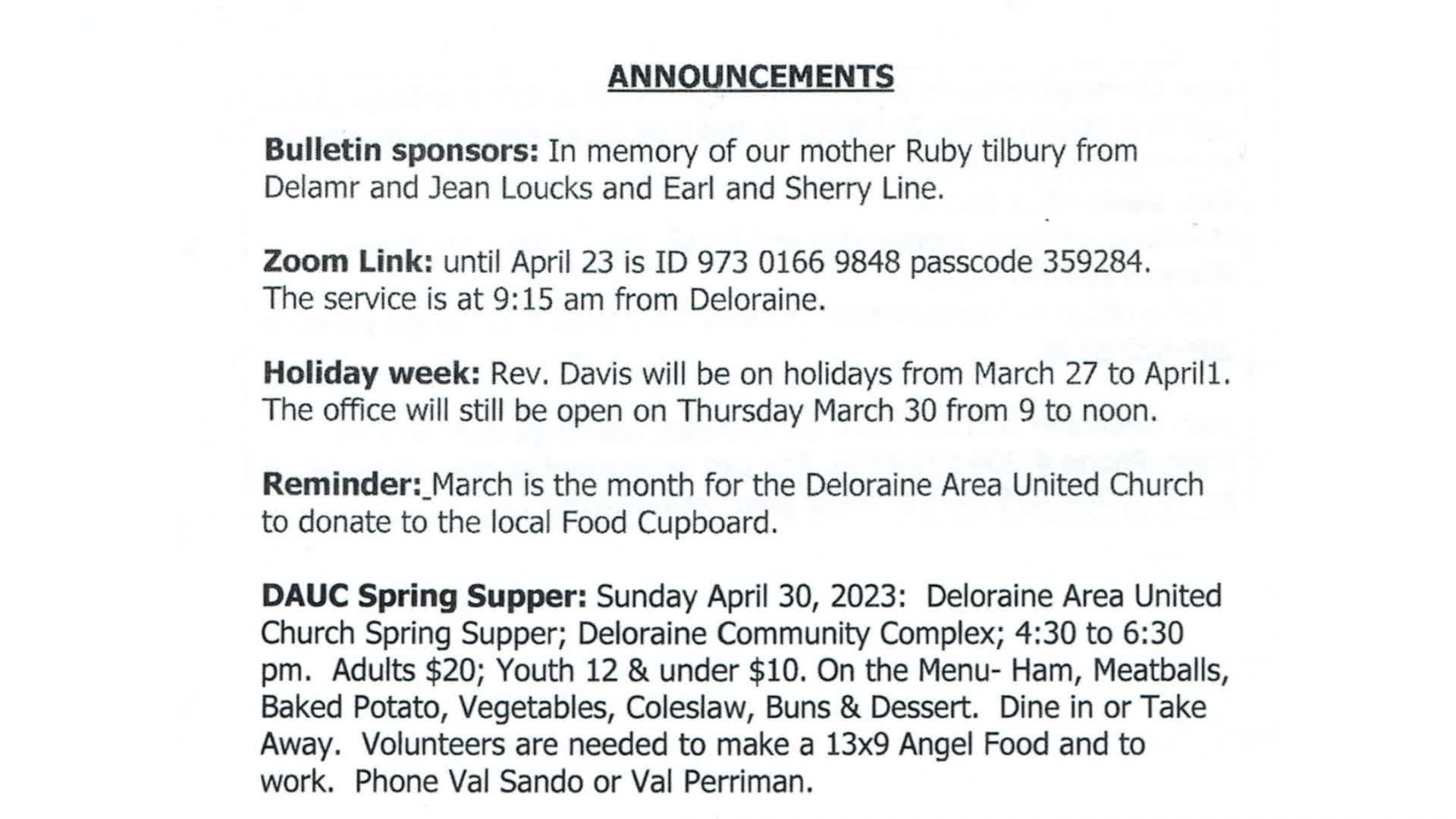 Thumbnail image for Melita United Church March 26 2023