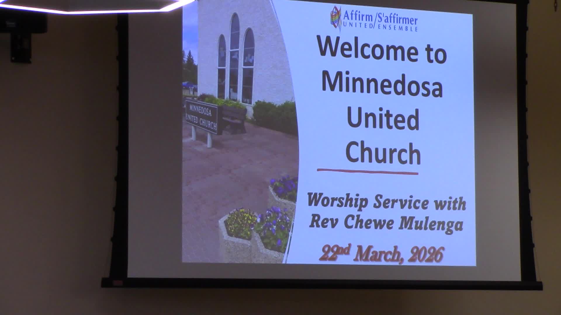 Minn United Church March 22, 2026